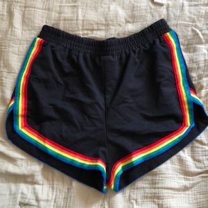 70s rainbow detail hot pants